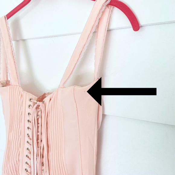 NEW House of CB Syrah Dress Soft Peach XS - Picture 16 of 17